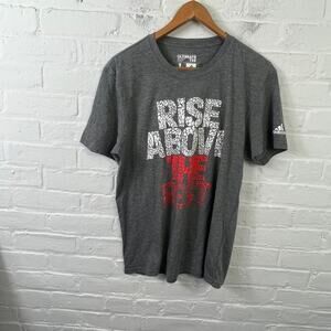 Adidas Women's Ultimate Graphic T-Shirt Short Sleeve Crewneck Gray Size Large